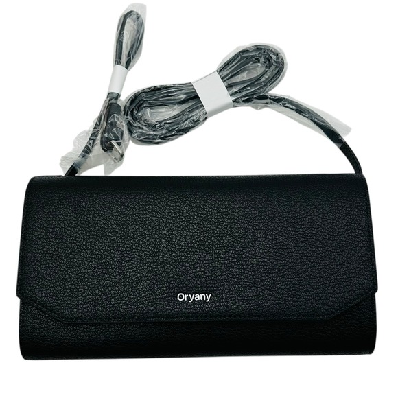 ORYANY Womens Leather Mandy Gift Set Crossbody & Removable Card Case Solid Black - Picture 5 of 15